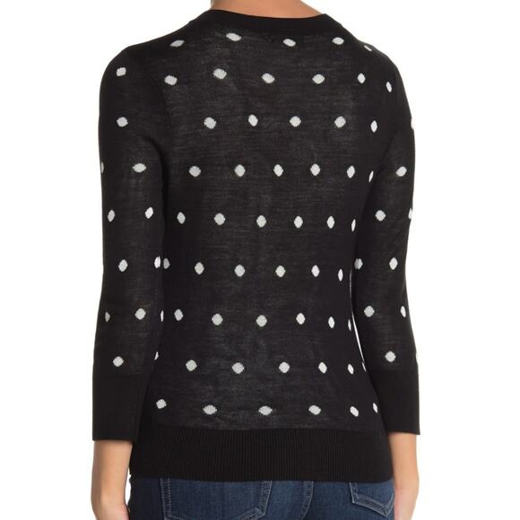 Polka Dot Cardigan $59 Halogen XS Black and White Polka Dot Button Front Sweater - Picture 2 of 7